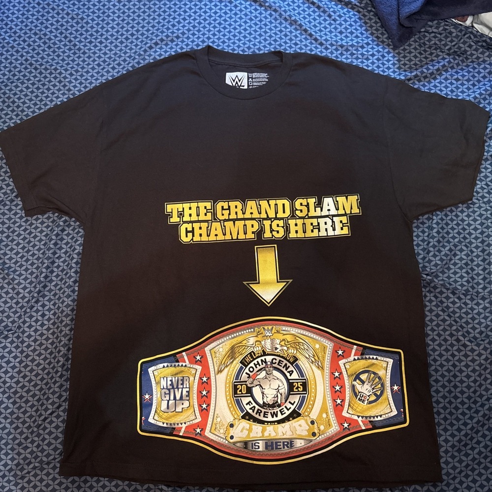 WWE John Cena Grand Slam Champion Shirt 2025 Farewell Tour Final Match XXL
